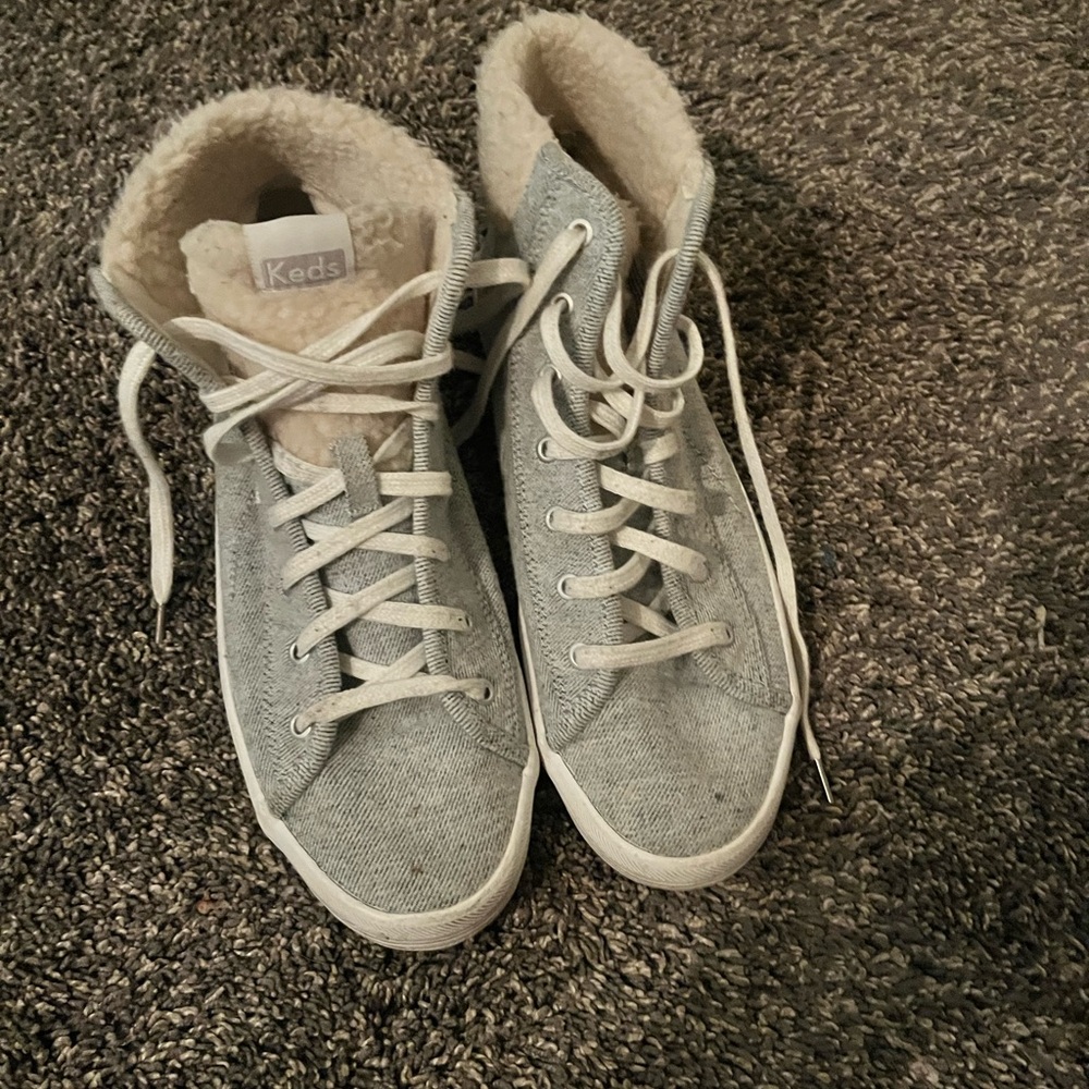 Keds Women's Gray Fleece-Lined Sneakers